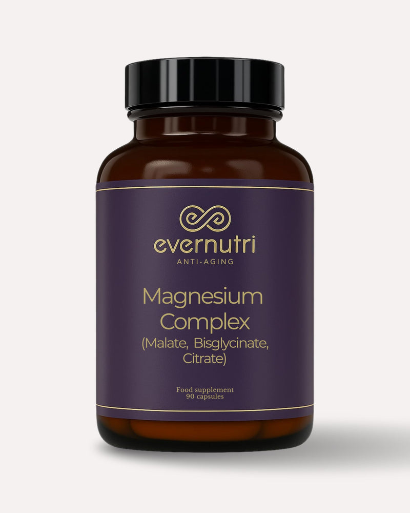 Magnesium Complex | Malate, Bisglycinate & Citrate | High Bioavailability | Additive-Free | 90 Vegan Capsules | UK Manufactured