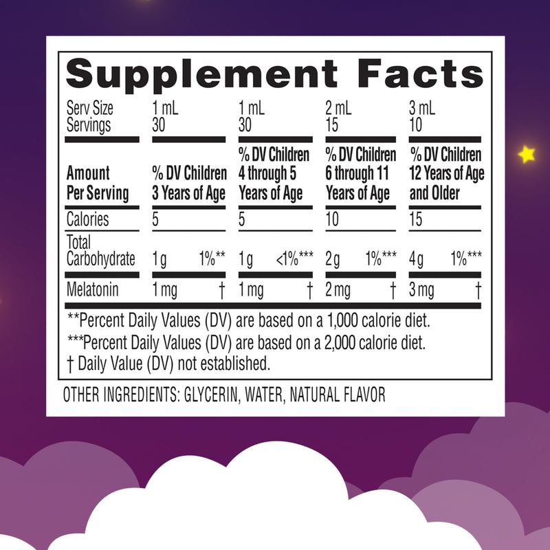 Zarbee's Kids Sleep Supplement Liquid with 1mg Melatonin; Drug-Free & Effective; Easy to Take Natural Berry Flavor for Children Ages 3 and Up; 1 Fl Oz Bottle Berry Liquid 1 Fl Oz (Pack of 1)