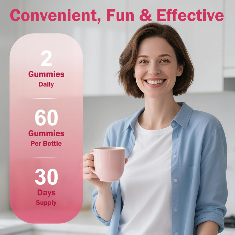L-Lysine Gummies 1000 mg for Women per serving, 60mg Lysine Extract Supplement for Adults & Kids with Biotin, Multivitamins & Zinc - Cold Sore Supplement for Lip, Hair, Skin & Nail Health - 60 Count