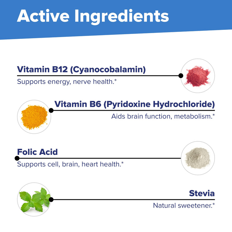 Superior Source No Shot Vitamin B-12 Cyanocobalamin 5000 mcg, B-6, Folic Acid 800 mcg - Support Brain & Heart Health - Aids Natural Energy Levels - 100 Sublingual Dissolving Tablets 1 Count (Pack of 1)