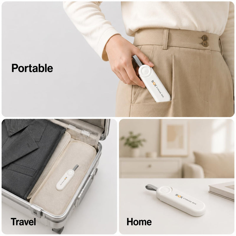 3 Compartment Small Pill Organizer for Women, Moisture Proof Case, Keychain Pill Holder for Pocket Purse, Daily Pill Organizer Medicine Vitamin Container, Fish Oil and Supplement Box(White) White