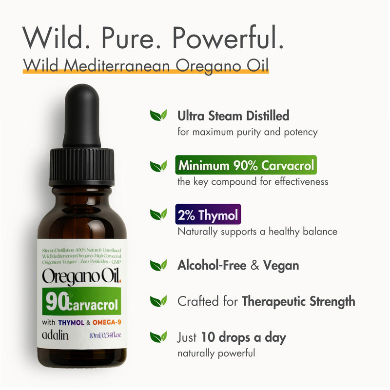 [Australia] - adalin Black Seed Oil Organic Cold Pressed 8.4 fl oz with Travel Size Oil of Oregano 0.34 fl oz | Black Cumin Seed | Nigella Sativa | High Thymoquinone & Carvacrol | Glass Bottle | Gluten Free 4.37 Fl Oz (Pack of 2) 