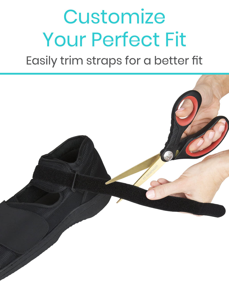 [Australia] - Vive Post Op Shoe - Lightweight Medical Walking Boot with Adjustable Strap - Orthopedic Recovery Cast Shoe for Post Surgery, Fractured Foot, Injured Toes, Stress Fracture, Sprains - Left or Right Foot Small 