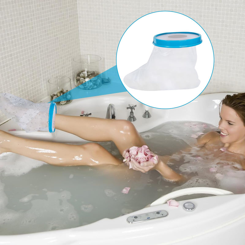 [Australia] - GBKDQQ Plaster protection foot for showering, reusable shower protection, waterproof plaster protection foot for showering, bandage protection for wounds and bandages dry while bathing 