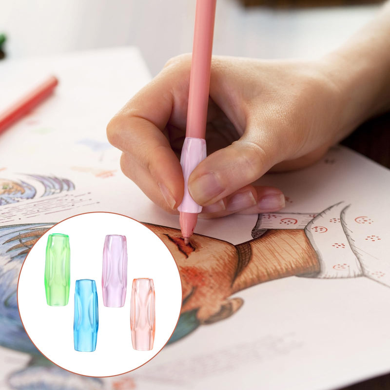 [Australia] - Pencil Grippers for Handwriting, 8PCS Silicone Pencil Grippers Relieving Fingers Fatigue Writing Aid Pencils Holder Comfort Cushion Grip Pencils Gripper Flexable Soft Corrective Finger Tool for Adult 