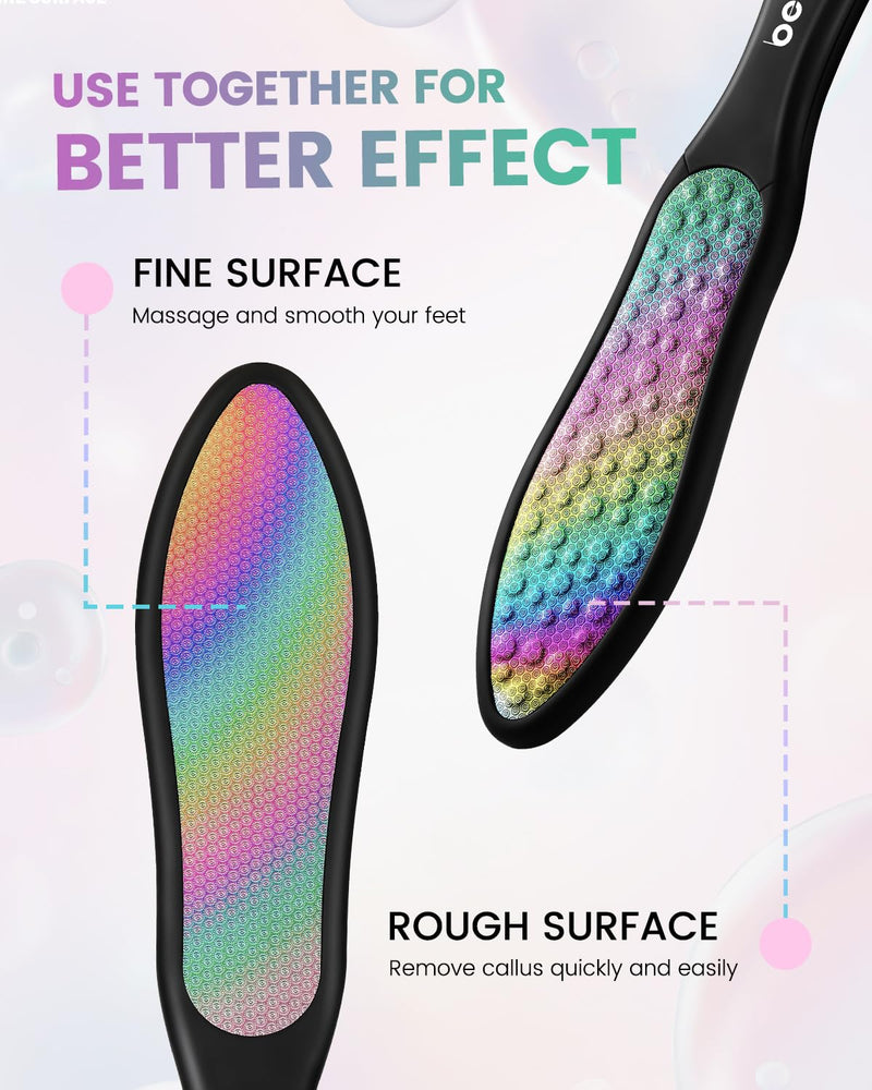 [Australia] - BEZOX callus remover - 100% anti-callus effect premium foot file - for foot care for beautiful feet - professional pedicure callus file rainbow colors 