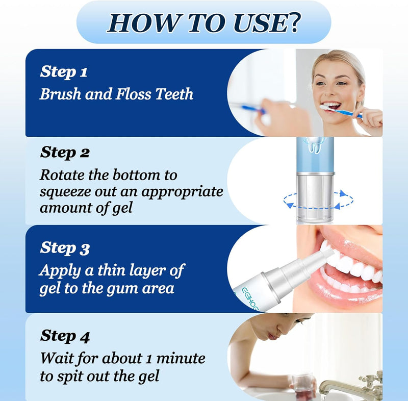 [Australia] - Gum repair gel, gum growth gel, natural oral care gel, gum gel, gum growth gel, gum therapy gel, tooth whitening pen, gum care gel 