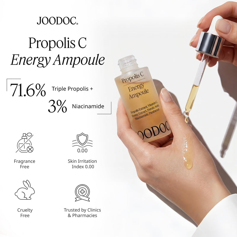 Propolis C Energy Ampoule 30ml | Anti-oxidant & Deep Glow & Pore Tightening, Triple Propolis Extract 71%+Niacinamide 3%+vitamin C, Korea Derma-skincare 1 Fl Oz (Pack of 1)