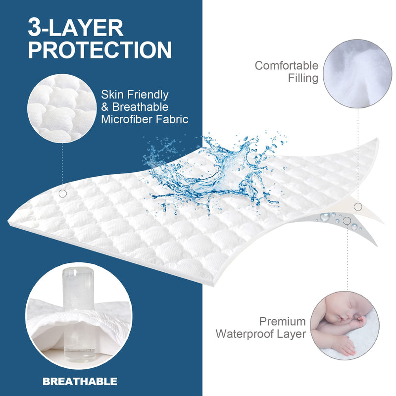 [Australia] - Toddler Travel Kids Air Mattress Pad Sheet Protector Waterproof, Compatible with hiccapop Inflatable Toddler Travel Bed or EnerPlex Kids Inflatable Travel Bed Microfiber Waterproof for hiccapop/EnerPlex toddler travel bed 