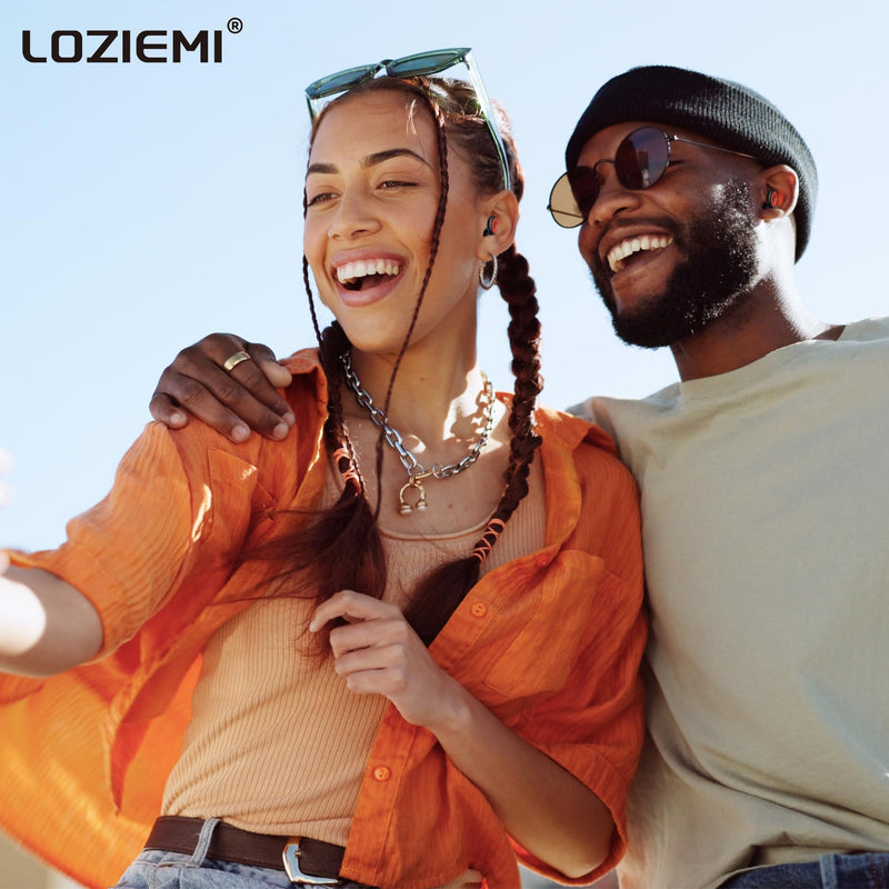 [Australia] - LOZIEMI Quiet Earplugs for Sleeping and Noise Reduction - Super Soft Reusable Flexible Silicone Hearing Protection for Concerts, Noise Sensitivity - 8 Earplugs (Blcak, Moyen) Blcak 