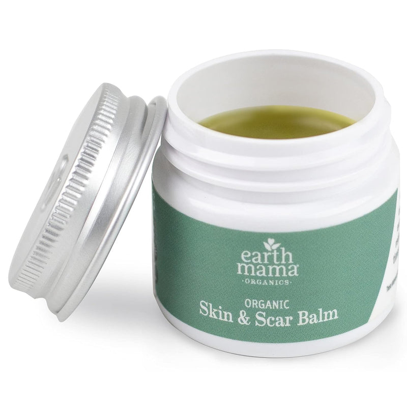 [Australia] - Earth Mama Organic Skin & Scar Balm |C-Section Recovery Skin Care, Pregnancy Stretch Mark Scar Cream with Organic Jojoba Oil, Tamanu Oil & Gotu Kola (2-Pack) 1 Fl Oz (Pack of 2) 