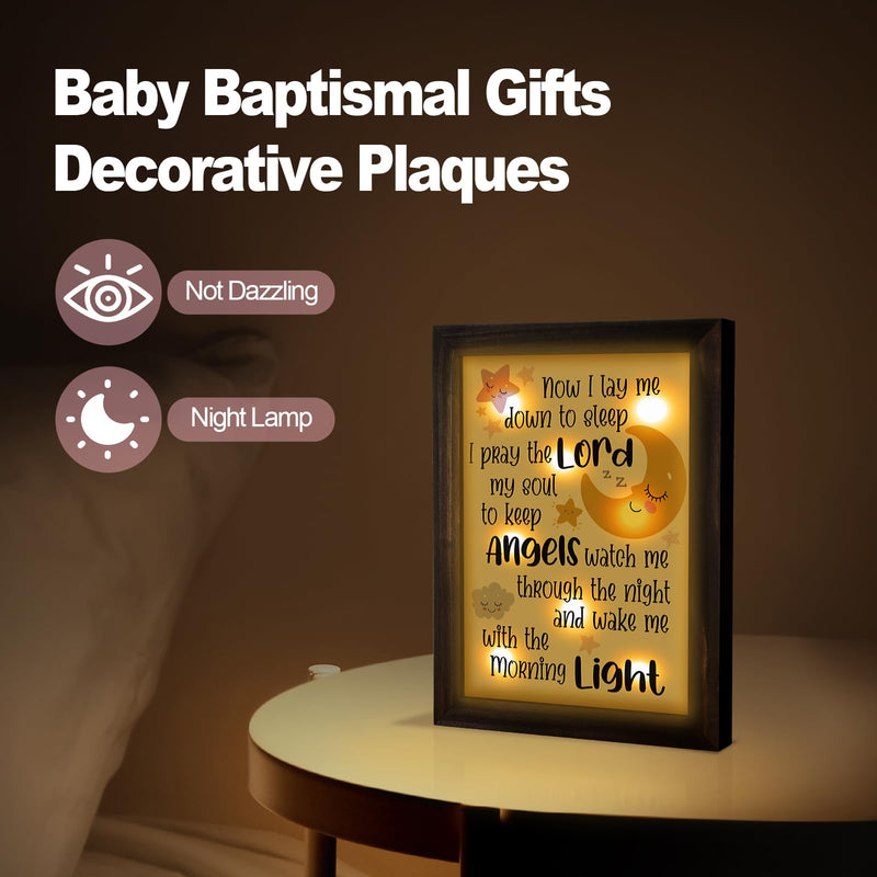 [Australia] - Baptism Gifts for Girl Boy - Baby Baptism Gifts for Girl Boy, Baby Christening Gifts for Girls and Boy,Nursery Decor Night Light - Now I Lay Me Down to Sleep 