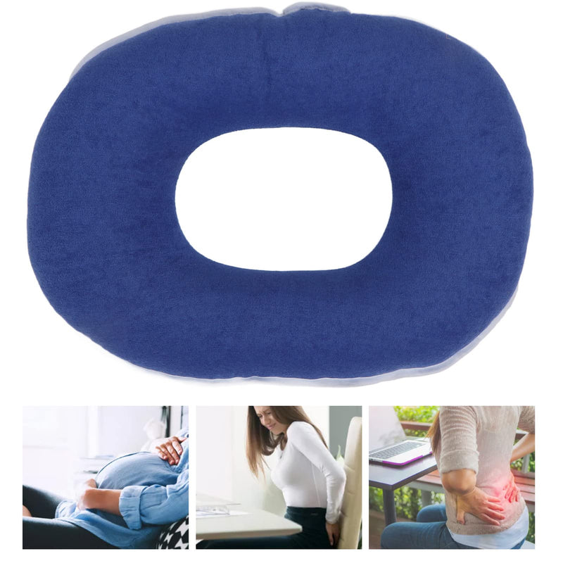 [Australia] - Donut Pillow Soft Breathable Pillow Cushion Bed Donut Butt Pillow Dark Blue Sleeve Bed Donut Butt Pillow Dark Blue 