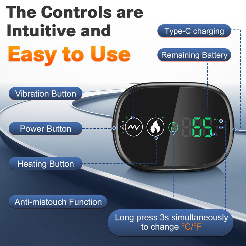 Cordless Knee Massager for Pain Relief, Knee Heating Pad for Knee Pain, Knee Massager with Heat, Heated Knee Massager, Newly 4 Powerful Motors, 5 Heats and 5 Massage Modes