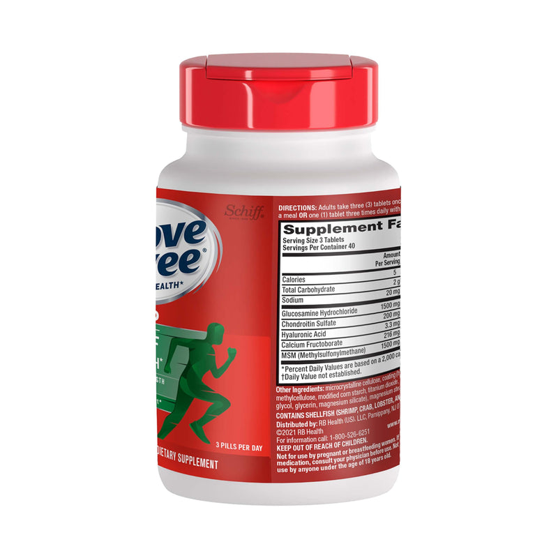 Move Free Advanced Joint Support, Glucosamine, Chondroitin + MSM - 120 ct | Supports Mobility Comfort Strength Flexibility & Bone, 40 Servings, Bone & Joint Support Supplement tablets, Fruitx-B 1