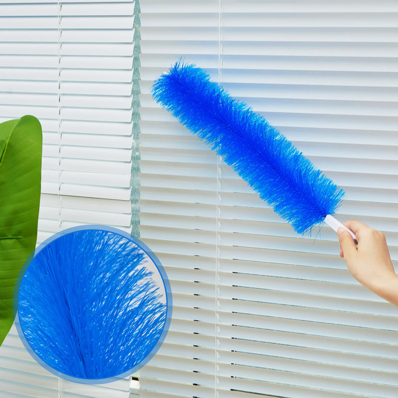 [Australia] - 2 Pcs Cobweb Duster Bendable Fan Duster Plastic Dust Cleaner Microfiber Head Washable Ceiling Brush Reusable Dirt Remover for Stand Fan Air Conditioning Home Car Vents Curtain Box Fan Shutters Internal Cleaning 