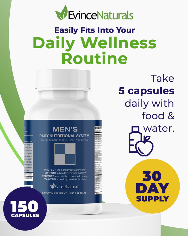 Evince Naturals Men's Daily Nutritional System, Multivitamin