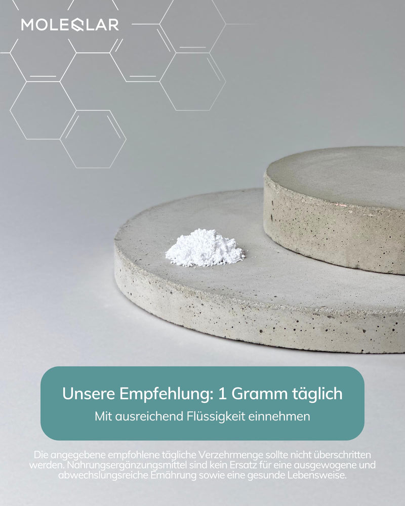 [Australia] - MoleQlar CaAKG powder high dosage - storage pack (100 grams for 100 days) vegan premium calcium alphaketoglutarate - 1000 mg calcium AKG per serving - laboratory tested in DE 