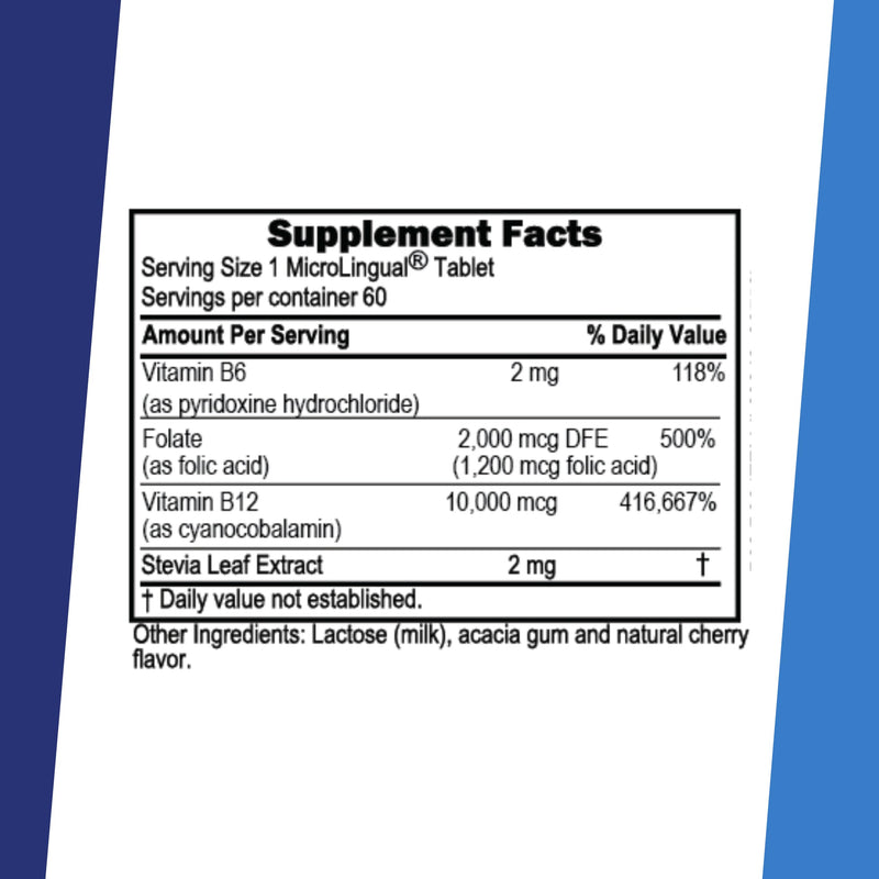 Superior Source No Shot Vitamin B-12 Cyanocobalamin 10000 mcg, B-6, Folic Acid 1200 mcg - Support Brain & Heart Health - Aids Natural Energy Levels - 60 Sublingual Dissolving Tablets | Sublingual B-12 Methylcobalamin Formula with B-6 and Folic Acid Sup...