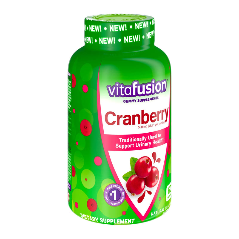 [Australia] - Vitafusion Cranberry Gummies for Women, 500mg Cranberry Juice Concentrate per Serving, 60ct Herbal Supplement 