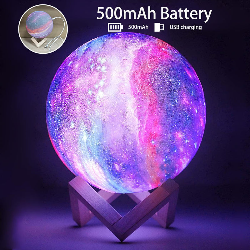 [Australia] - Moon Lamp Galaxy Lamp 5.9 inch 16 Colors LED 3D Moon Light, Remote & Touch Control Lava Lamp Moon Night Light Gifts for Girls Boys Kids Women Birthday 