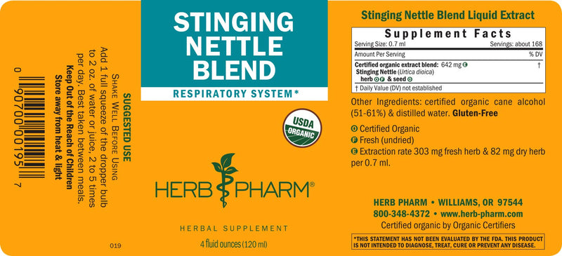 [Australia] - Herb Pharm Stinging Nettle Blend Liquid Extract - 4 Ounce 