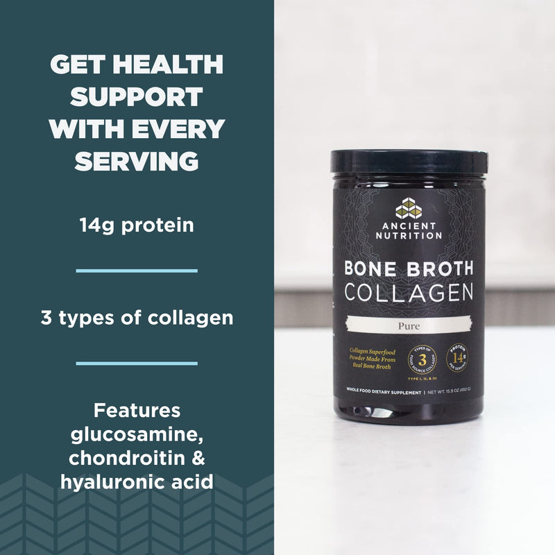Ancient Nutrition - Bone Broth Collagen Pure - 15.9 oz.