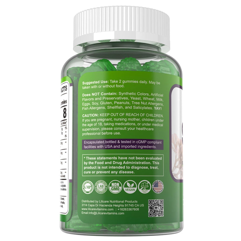 [Australia] - Sea Moss Gummies - Irish Sea Moss Gummies for Adults & Kids - Advanced Superfood Seamoss Supplement with Organic Bladderwrack & Burdock Root ExtractÔºåACV for Daily Immune, Gut Cleanse, Vegan, 60 Counts 60 Count (Pack of 1) 