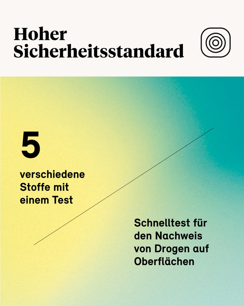 [Australia] - TRIGNOSTICS drug test surface - drug wipe test for at home 5 minutes | 1 rapid drug test with 5 test strips without a laboratory | THC surface test for the detection of drugs such as cannabis or cocaine 