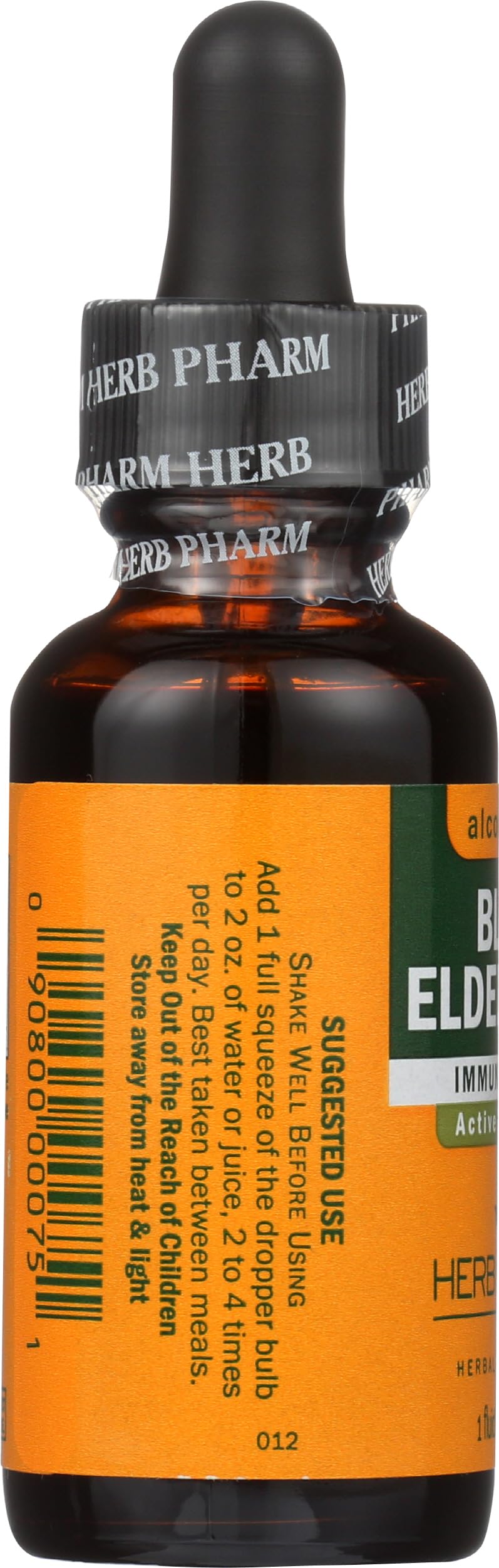 Herb Pharm Certified Organic Black Elderberry Liquid Herbal Extract 30ml | Traditionally Used for Immune System Support | FAIRWILD® Certified Alcohol-Free Glycerite | Organic Herbal Food Supplement