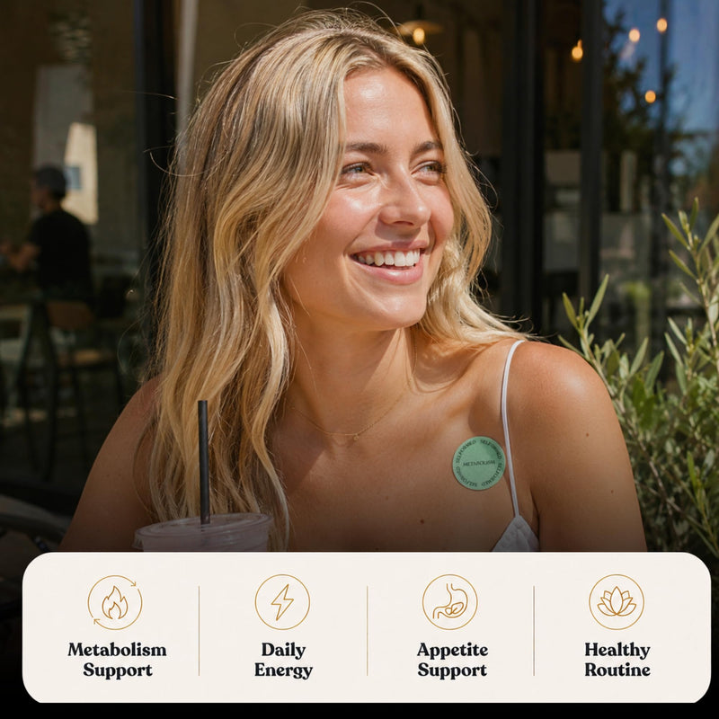 | Metabo Mode™ Metabolism Patches | Green Tea, Grapefruit, Zinc, Cinnamon, Vitamin B Complex | 30 Vegan Patches