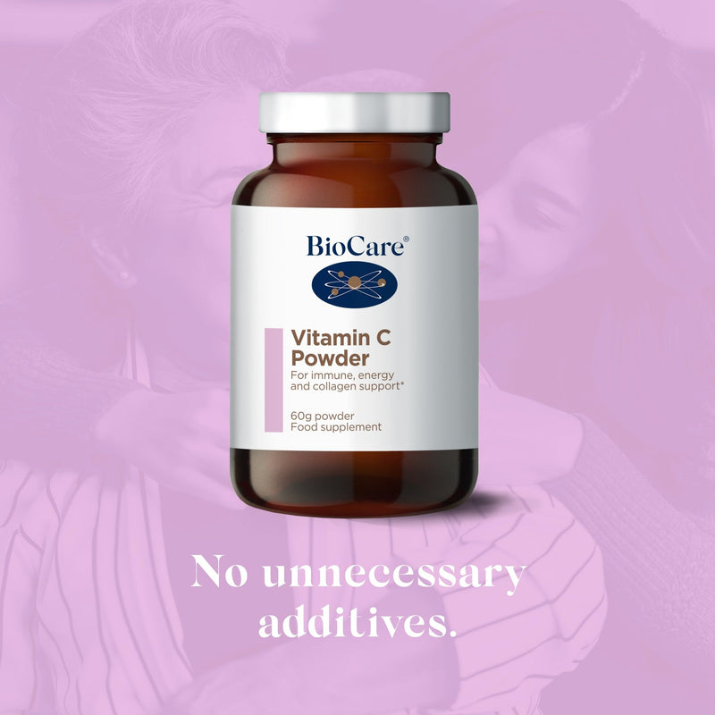 BioCare Vitamin C Powder - High Potency, Low Acid Magnesium Ascorbate for Immune, Energy, Skin and Collagen Support - 60g 60 g (Pack of 1)