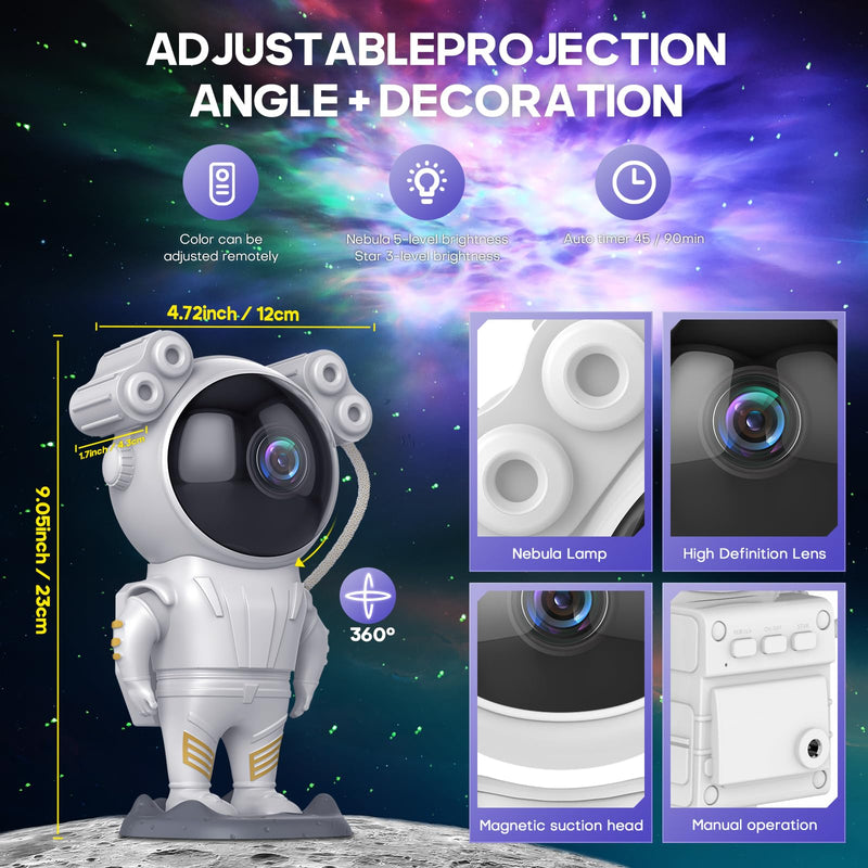 [Australia] - Astronaut Light Projector with Nebula, Astronaut Galaxy Star Projector Starry Night Light, Timer & Remote Control, Bedroom Ceiling Projector, Best Gifts for Children & Adults Astronaut Light Projector 