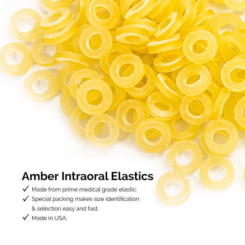 [Australia] - JMU Orthodontic Elastics 3/16 Heavy, 100 Pack Orthodontic Rubber Bands, Intraoral Elastic Bands Latex Dental Rubber Bands Made in USA 100 Pack-Natural 