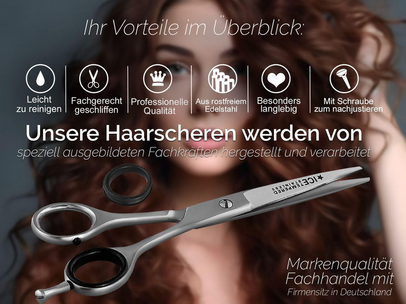 [Australia] - Premium hairdressing scissors hair scissors with micro-serration InstrumentsNRW or Solingen with storage case (No.4 = 6 inches 1 x micro-serrated) 15.24 cm (pack of 1) No.4 