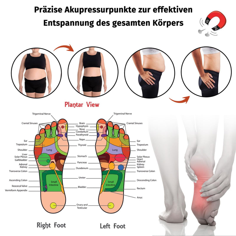 [Australia] - Magnetic insoles original, magnetic shoe insoles acupuncture, shoe insoles orthopedic for men and women, reflexology acupressure insoles red 36-40 
