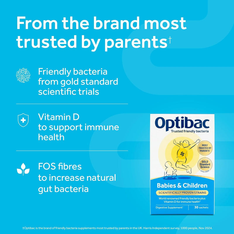 Babies & Children - Kids Probiotic + Vitamin D for Immune Support - Most Trusted By Parents - 60 Sachets 60 Count (Pack of 1)
