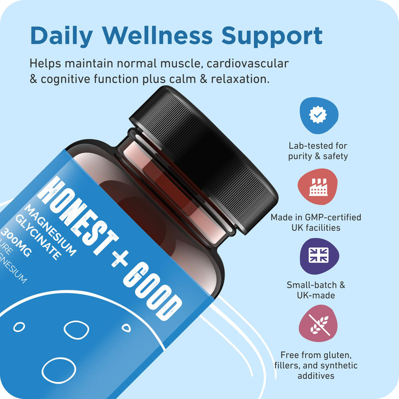 Beef Marrow Bone Broth Powder & Magnesium Glycinate Bundle | Honest + Good | Collagen, Protein. Electrolytes & Amino Acids | Daily Gut, Recovery & Relaxation Support | UK Made