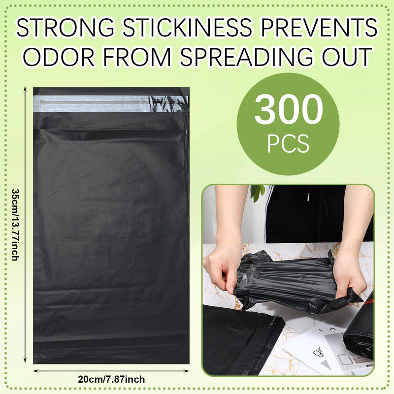 [Australia] - 300 Pcs Ostomy Pouch Disposable Bag 7.87 x 13.78 Inches Ostomy Pouch Disposal Bags Prevent Odours Leakage Colostomy Supplies Anti Peeping Disposal Sacks for Colostomy Waste Bags 300 