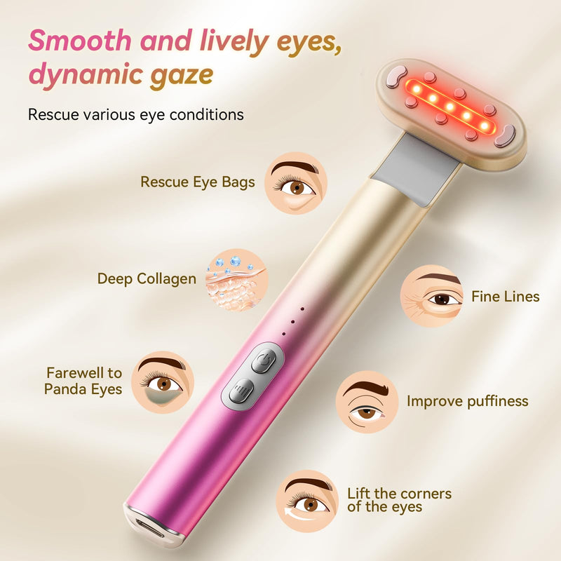 7 in 1 Red-Light-Therapy，Red Light Therapy for Face Eye Skincare Equipment at Home，Red for Skincare & Blue Rejuvenation Tool (Rose Purple) Rose Purple