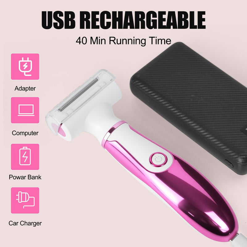 [Australia] - Women Face Epilator, 4-in-1 Body Shaver and Facial Epilator, Hair Removal for Face, Waterproof Facial Hair Remover for Armpits, Arms, Legsm, Bikini 