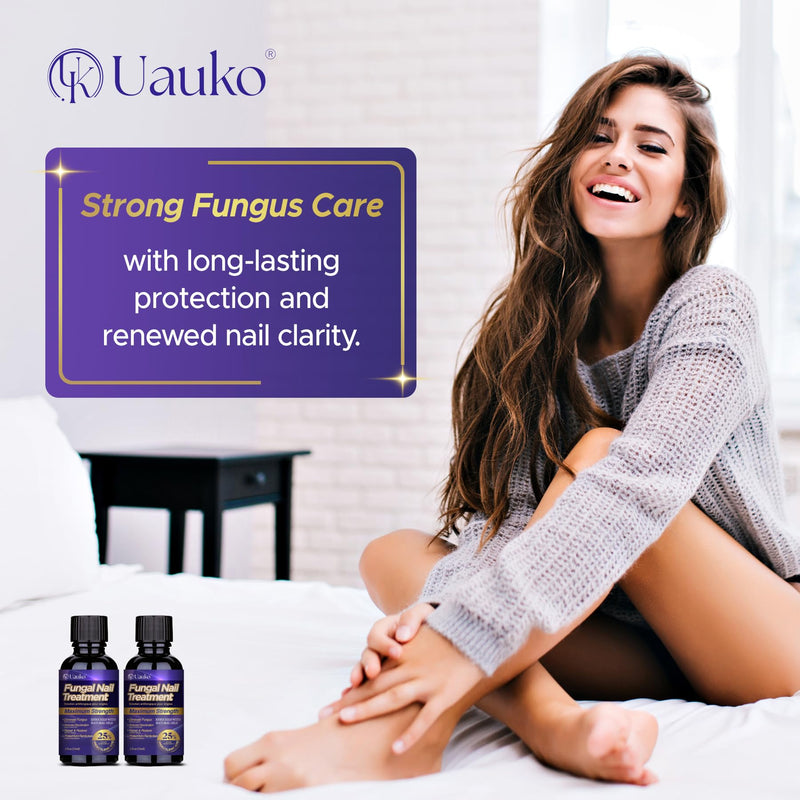 Toenail Fungus Treatment : Extra Strength 25% Undecylenic Acid Toe and Fingernail Fungus Removal - Fast Acting Fungal Nail Revitalizer with Tea Tree Oil (0.5 Fl Oz (Pack of 2)) 0.51 Fl Oz (Pack of 2)