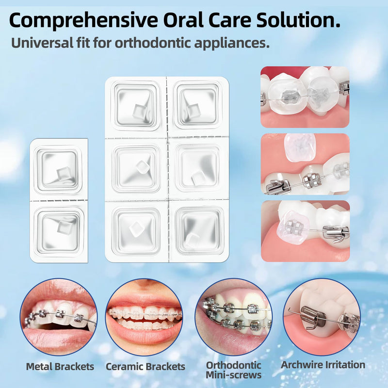 [Australia] - RAZOKO Orthodontic Wax for Braces Wax Dots Gentle Comfort, Clear Invisible Fit, All Day Protection 48 Individual Hygienic Packaging Dental Wax 48pcs 