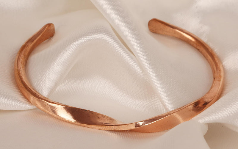 [Australia] - Touchstone Copper bracelet Tibetan style. Hand forged with solid and high gauge pure copper. Twisted Copper 