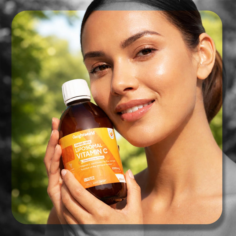Liposomal Vitamin C Liquid - 250ml - Natural Orange Flavour - Sugar-Free & Gluten-Free - 1000mg per Serving - Easy-to-Absorb Sodium-L-Ascorbate Form - Non-GMO & Vegan-Friendly VIT C Supplements