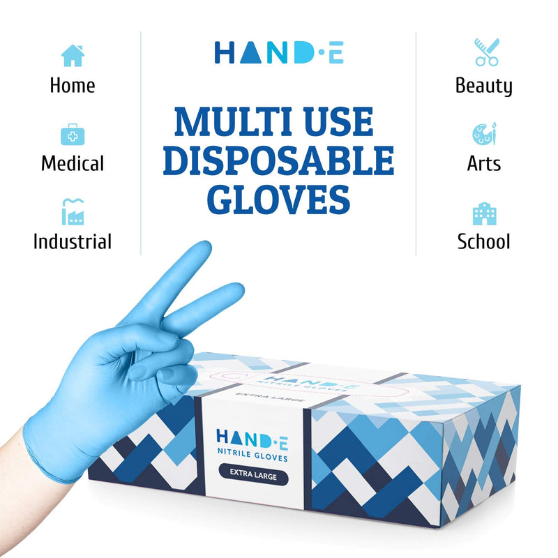 [Australia] - Blue Nitrile Disposable Gloves Medium | 100-Pack | Latex-Free for Medical, Surgical, Cleaning, Food Prep, Cooking, Tattoo, Hair Dye, Mechanics Non-Rubber Non-Plastic 