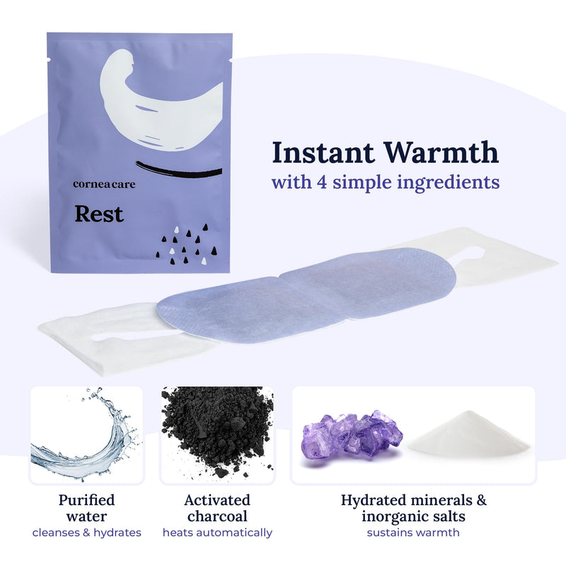 [Australia] - Rest: Self Heating Warm Compress for Eyes | Heated Eye Mask for Fast Relief of Dry Eyes | No Microwave Needed | Eye Treatment Products for Dry Eye Relief | 30 Count | FSA & HSA Eligible Rest (Warm) 1 Count (Pack of 30) 