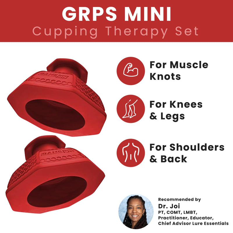 Cupping Therapy Set – Cupping Kit for Massage Therapy – Silicone Cups – Massage Cups – Smart Cupping for Fascia and Myofascial Release (Small, RED) Small