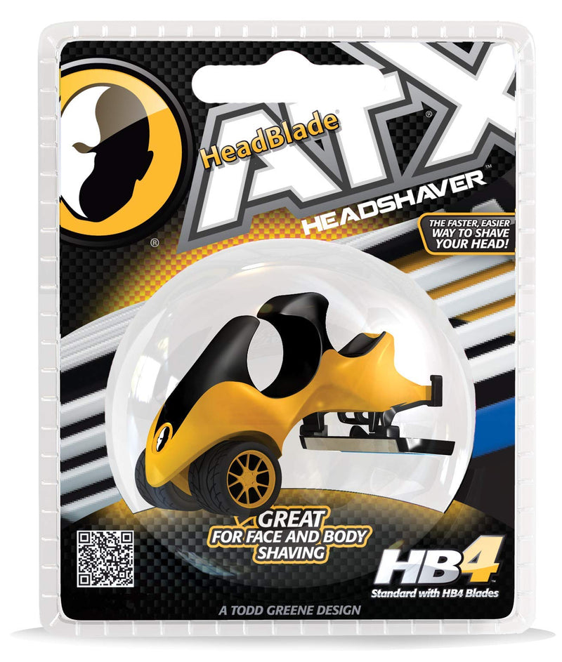 [Australia] - HeadBlade ATX Razor - Original - Rigid Body with Multiblade Design and Non Slip Rubber Ring for Easy Reach, Close Shave 