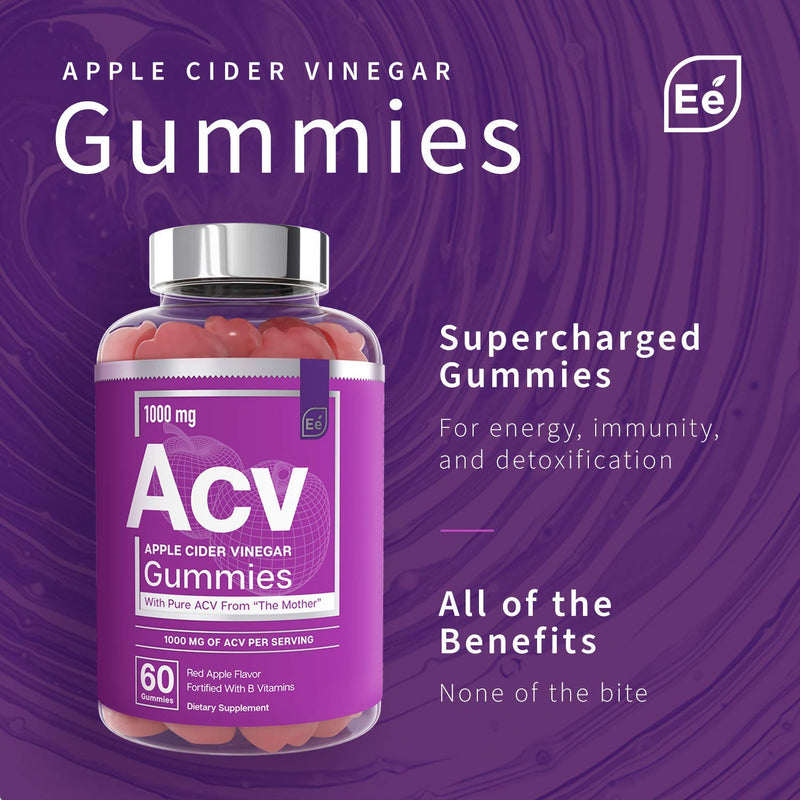 Essential Elements Apple Cider Vinegar Gummies from The Mother & Sugar Free Hydration Powder Packets - Variety Pack | 15 Stick Packs | Energy, Improved Performance, Digestion, & Immune Support